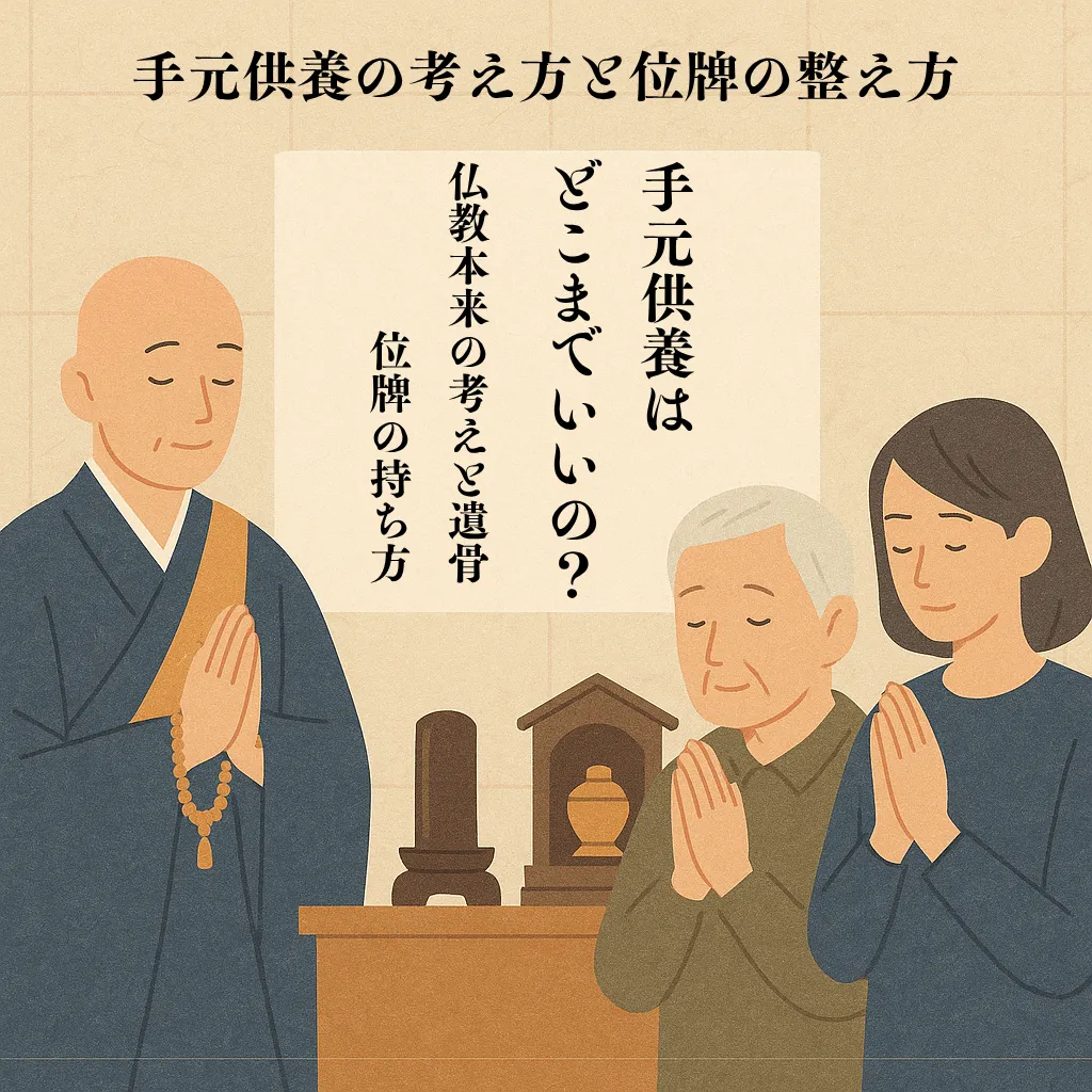 手元供養はどこまでOK？仏教本来の考えと遺骨・位牌の持ち方【茨木市】